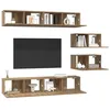 Image de vidaXL Ensemble meuble TV 6 pc Chêne artisanal Bois d'ingénierie
