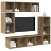 Image de vidaXL Ensemble meuble TV 4 pc Chêne artisanal Bois d'ingénierie