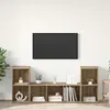 Image de vidaXL Ensemble meuble TV Montage mural 3 pcs Marron Bois d'ingénierie