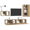 Image de vidaXL Ensemble meuble TV 4 pc Chêne artisanal Bois d'ingénierie