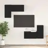 Image de vidaXL Ensemble meuble TV Montage mural Chêne noir Bois d'ingénierie