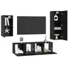 Image de vidaXL Ensemble meuble TV 4 pc Chêne noir Bois d'ingénierie