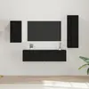 Image de vidaXL Ensemble meuble TV 4 pcs Chêne noir Bois d'ingénierie