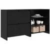 Image de vidaXL Buffet 2 pc Chêne noir 70 x 41 x 75 cm Bois d'ingénierie
