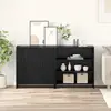 Image de vidaXL Buffet 2 pc Chêne noir 70 x 41 x 75 cm Bois d'ingénierie