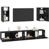 Image de vidaXL Meuble TV mural 3 pc Chêne noir Bois d'ingénierie