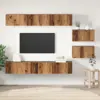 Image de vidaXL Ensemble meuble TV Montage mural Bois ancien Bois d'ingénierie