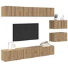 Image de vidaXL Ensemble meuble TV 8 pc Chêne artisanal Bois d'ingénierie