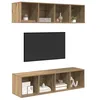 Image de vidaXL Ensemble meuble TV 3 pc Chêne artisanal Bois d'ingénierie