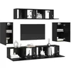 Image de vidaXL Ensemble meuble TV 6 pc Chêne noir Bois d'ingénierie