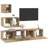 Image de vidaXL Ensemble meuble TV 4 pc Chêne artisanal Bois d'ingénierie