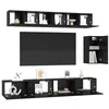 Image de vidaXL Ensemble meuble TV 6 pc Chêne noir Bois d'ingénierie