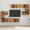 Image de vidaXL Unites TV 4 pc Bois Ancien Bois d'ingénierie