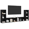 Image de vidaXL Ensemble meuble TV 4 pc Chêne noir Bois d'ingénierie