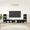 Image de vidaXL Ensemble meuble TV 4 pcs Chêne noir 37 x 35 x 107 cm