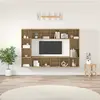 Image de vidaXL Ensemble meuble TV 4 pc Marron Bois d'ingénierie