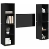 Image de vidaXL Ensemble meuble TV 4 pc Chêne noir Bois d'ingénierie