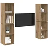 Image de vidaXL Ensemble meuble TV 4 pc Chêne artisanal Bois d'ingénierie