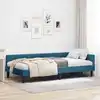 Image de vidaXL Cadre de lit d'angle Bleu 90 x 200 cm Velours