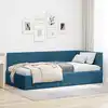 Image de vidaXL Cadre de lit d'angle Bleu 100 x 200 cm Velours