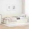 Image de vidaXL Cadre de lit d'angle Crème 90 x 200 cm Velours