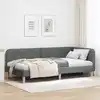 Image de vidaXL Cadre de lit d'angle Gris foncé 90 x 200 cm tissu