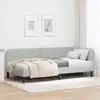 Image de vidaXL Cadre de lit d'angle Gris clair 90 x 190 cm Velours