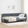 Image de vidaXL Cadre de lit d'angle Gris foncé 90 x 190 cm Velours