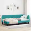 Image de vidaXL Cadre de lit d'angle Turquoise 90 x 190 cm Velours