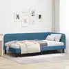 Image de vidaXL Cadre de lit d'angle Bleu 100 x 200 cm Velours
