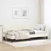 Image de vidaXL Cadre de lit d'angle Crème 100 x 200 cm Velours