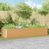 Image de vidaXL Jardinière surélevée Marron Clair 390 x 100 x 68 cm