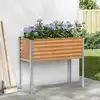 Image de vidaXL Cache-pot de jardin Marron Clair 100 x 45 x 90 cm