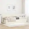 Image de vidaXL Cadre de lit d'angle Crème 80 x 200 cm Velours