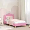 Image de vidaXL Cadre de lit pour enfants avec tête de lit Rose 80 x 160 cm