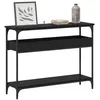 Image de vidaXL Wandtafel Zwart eiken 100 x 29 x 75 cm Bewerkt hout