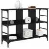 Image de vidaXL Dressoir Zwart Eiken 102 x 32 x 73,5 cm