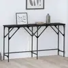 Image de vidaXL Table console Chêne noir 140 x 29 x 75 cm Bois d'ingénierie