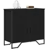 Image de vidaXL Dressoir Zwart Eiken 79,5 x 35,5 x 74,5 cm