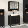 Image de vidaXL Cabinet de salle de bain avec tiroir Chêne noir 65 x 33 x 60 cm