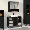 Image de vidaXL Cabinet de salle de bain Chêne noir 80 x 33 x 60 cm
