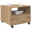 Image de vidaXL Salontafel Artisan Eiken 55 x 55 x 45cm Bewerkt hout