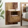 Image de vidaXL Cabinet de chevet 2 pcs Bois ancien 50 x 32.5 x 80cm