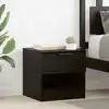 Image de vidaXL Armoire de lit avec tiroir 2 pcs Chêne noir 40 x 39 x 40cm