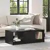 Image de vidaXL Table basse Chêne noir 102 x 50 x 36cm Bois d'ingénierie