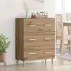 Image de vidaXL Buffet Chêne artisanal 69,5 x 34 x 90 cm Bois d'ingénierie