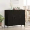 Image de vidaXL Buffet Chêne noir 34 x 90 x 80 cm Bois d'ingénierie
