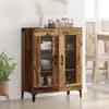 Image de vidaXL Buffet Bois Ancien 69,5 x 34 x 90 cm Bois d'ingénierie et fer
