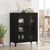 Image de vidaXL Buffet Chêne noir 69,5 x 34 x 90 cm Bois d'ingénierie et fer