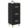 Image de vidaXL Dressoir Zwart eiken 34.5 x 34 x 90 cm Bewerkt hout
